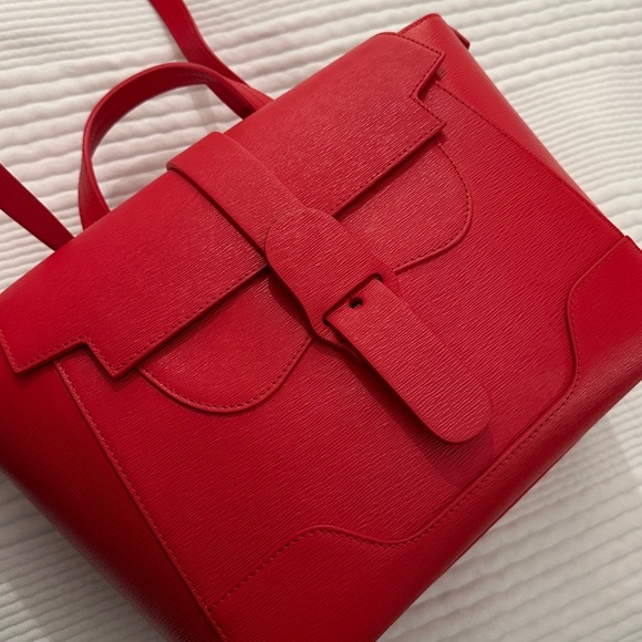 Senreve Midi Maestra in Red Chili Mimosa Leather - Crossbody/Backpack - Picture 8 of 8